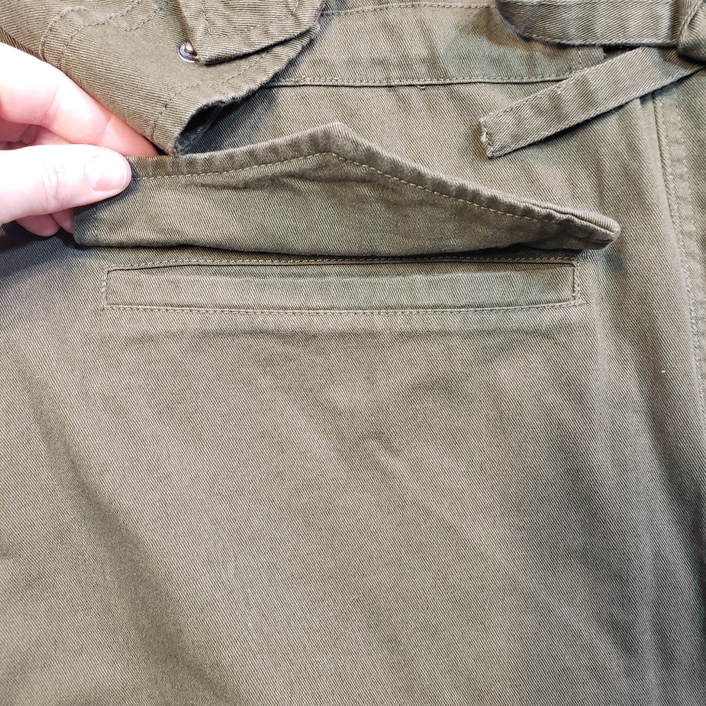 NWT Nine West Olive Green Cargo Utility Jacket Size XL - Picture 11 of 16